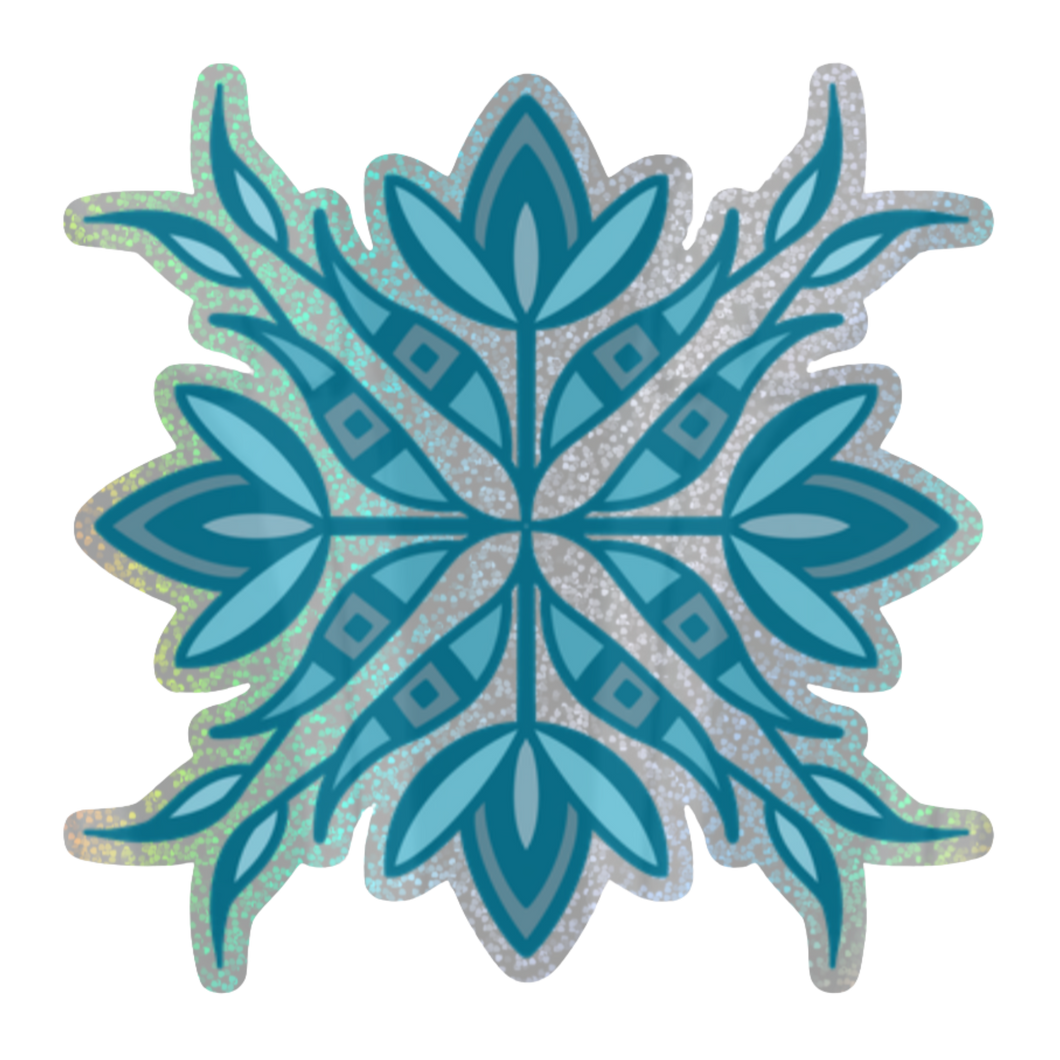 Wanáȟča Tȟotȟó | Blue Flowers - Pixie Dust Sticker
