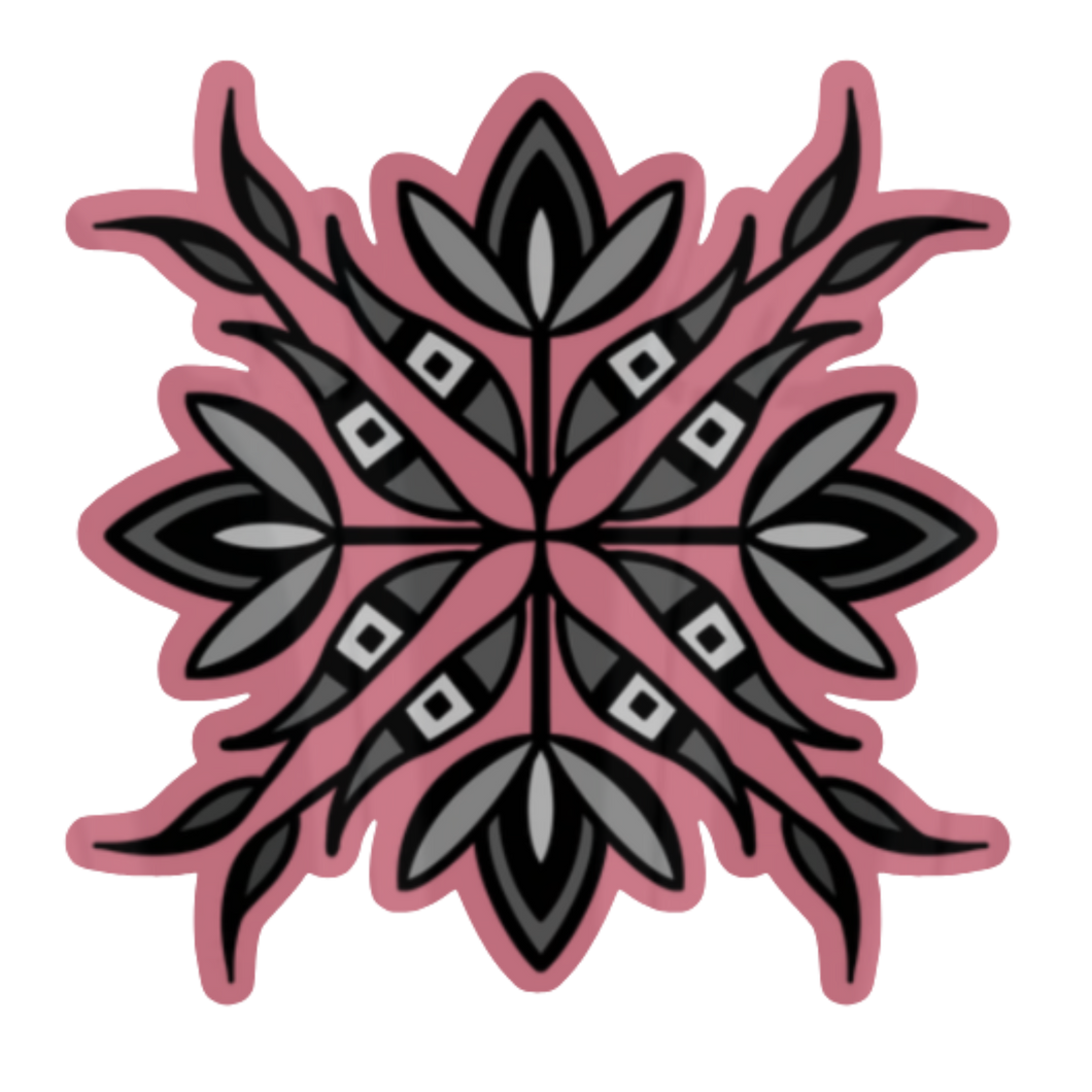 Wanáȟča Šá ka Sápe | Red and Black Flowers  - Magnet