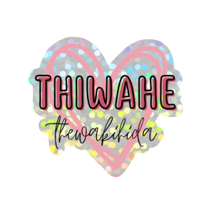 Thiwáhe Thewákiȟida/Thewákiȟila | I Love My Family - Glitter Sticker