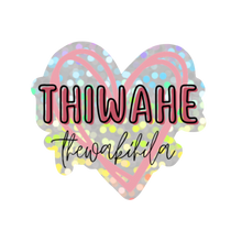 Load image into Gallery viewer, Thiwáhe Thewákiȟida/Thewákiȟila | I Love My Family - Glitter Sticker
