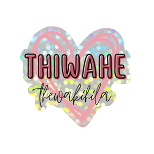 Thiwáhe Thewákiȟida/Thewákiȟila | I Love My Family - Glitter Sticker