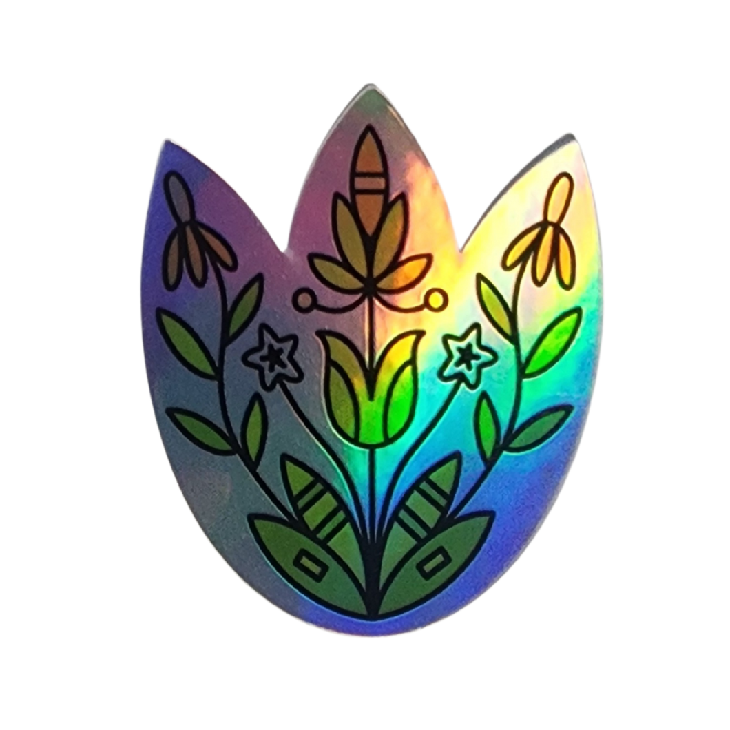 Wanáȟča Seasons | Season Flowers  - Holographic Sticker