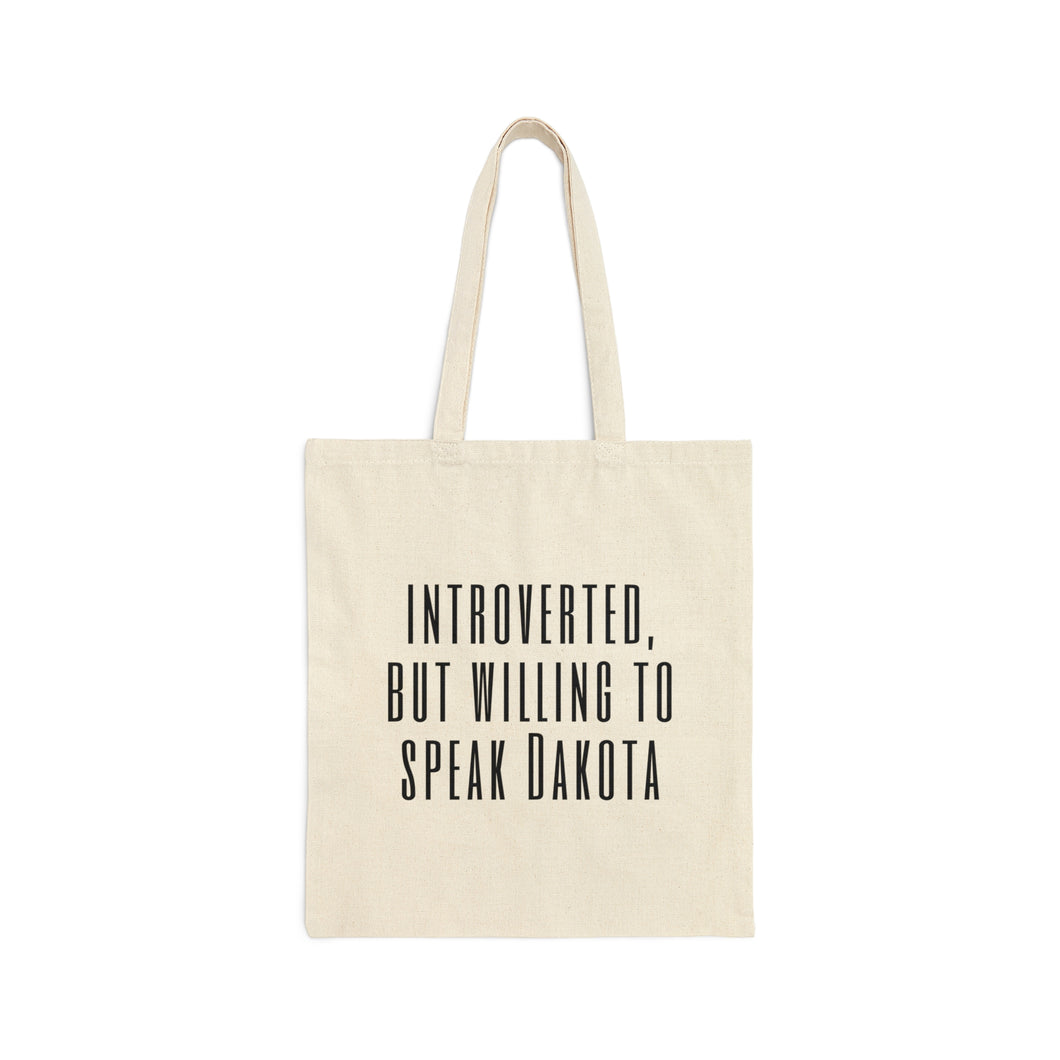 Introverted Dakota - Canvas Tote Bag