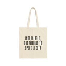 Load image into Gallery viewer, Introverted Lakota - Canvas Tote Bag

