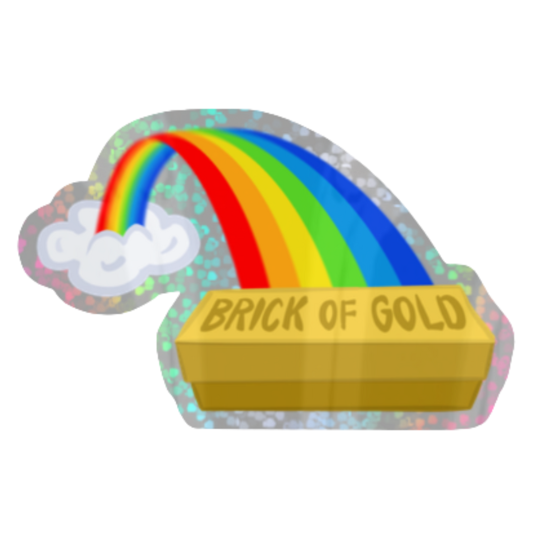 Brick of Gold - Glitter Sticker