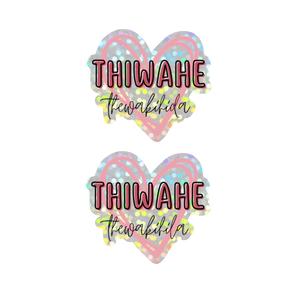 Thiwáhe Thewákiȟida/Thewákiȟila | I Love My Family - Glitter Sticker