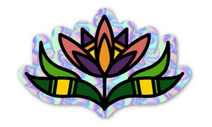 Wanáȟča Tȟáŋka | Large Flower - Holographic Sticker