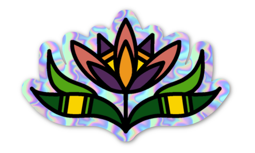 Wanáȟča Tȟáŋka | Large Flower - Holographic Sticker