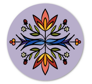 "Takúku By Nacole" Floral - Holographic Sticker